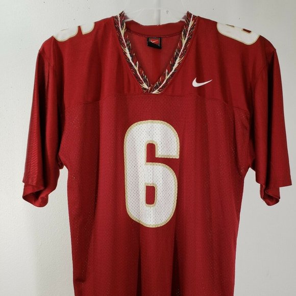 Nike Men Short Sleeve #6 Jersey Size Large Red - Picture 2 of 7